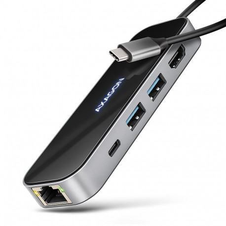 HMC-6GLN multiport hub USB-C LAN HDMI PD100W
