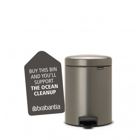 BRABANTIA prügikast pedaaliga NewIcon 5l 112683, plaatina