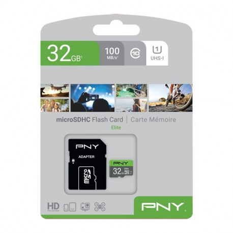 PNY memory card microSDHC 32GB Elite (P-SDU32GU185GW-GE)
