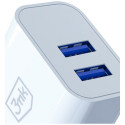 Charger 10W 2xUSB-A 2,4A FlowPower white