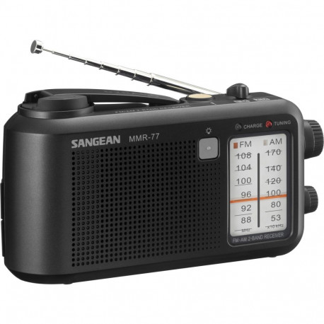 "Sangean MMR-77 matt schwarz Notfall/Kurbel Radio"