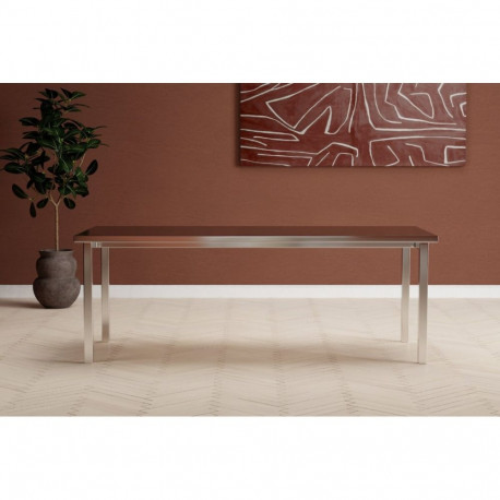 Söögilaud CILO 200x95 cm, hõbedane