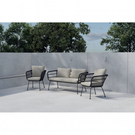Lounge komplekt ISOLA, must