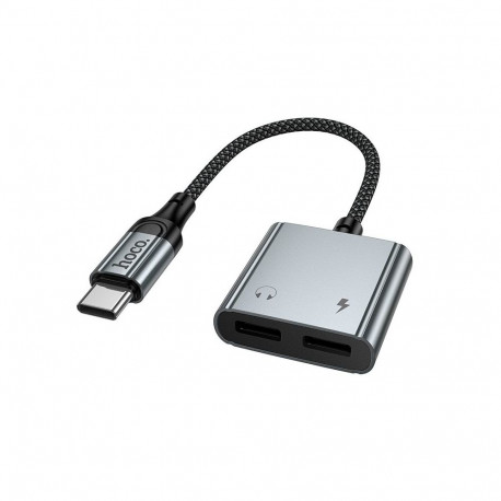 Adapter AUX USB C to 2x USB C max 10W Hoco UPA34A UPA34A gray