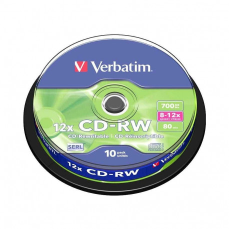 Verbatim CD-RW 700MB x12 Cake Box 10