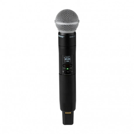 Microphone System - Shure SLXD24+E/58 Digital Wireless, 470–606 MHz, 8 Hours Battery Life, Black