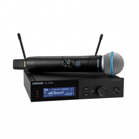 Microphone System - Shure SLXD24+E/B58 Digital Wireless Handheld Microphone 470–606 MHz Black