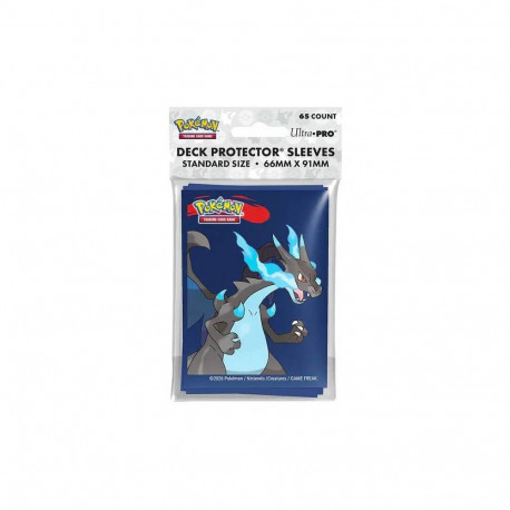 Card Protector Sleeve - Ultra PRO Mega Charizard X 65 Sleeves 66x91 mm Black/Red