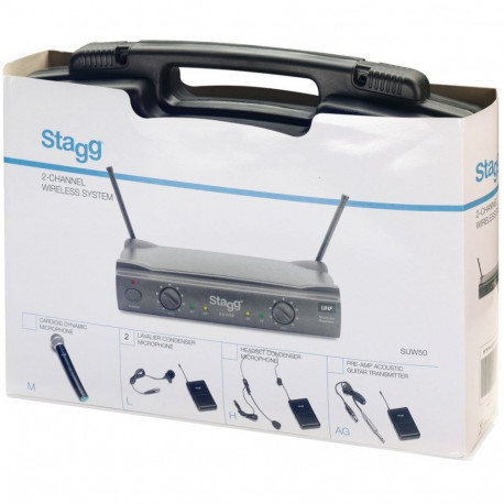 Wireless Microphone System - Stagg SUW 50 LL FH, 60m Range, 50–20,000 Hz, Black
