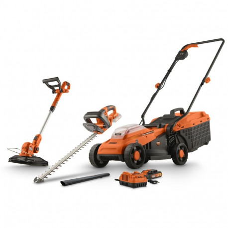 Garden tool set with battery 20V, POWERPLUS, POWDPGBOX25, Cutting width: 330 mm, Trimmer width: 260 