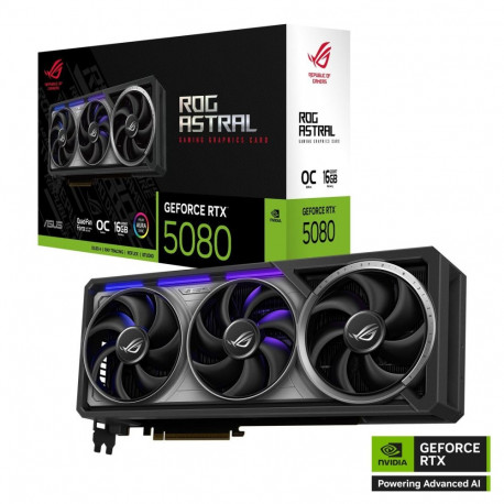 ASUS ROG videokaart Astral RTX5080-O16G-GAMING NVIDIA GeForce RTX 5080 16GB GDDR7