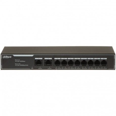 DAHUA lüliti L2SG1010LP 10-Port gigabit, 8-Port PoE ökonoomne