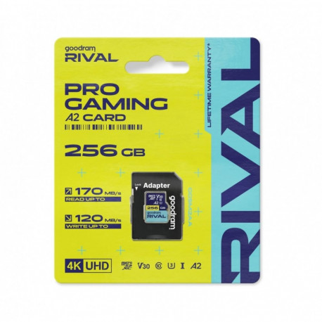 Rival microSD mälukaart 256GB UHS-I V30 U3 C10 A2 170/120MBs