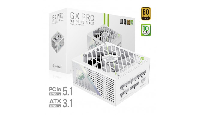 Gamemax toiteplokk GX PRO 750G WH 750W modulaarne, kuldne