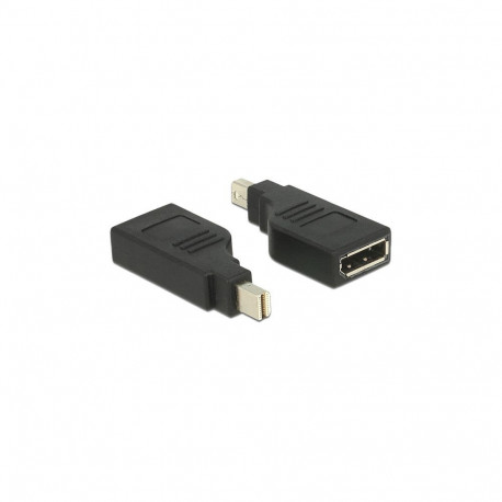 "Adapter mini DisplayPort 1.2 Stecker > DisplayPort Buchse 4K 90° gedreht schwarz"