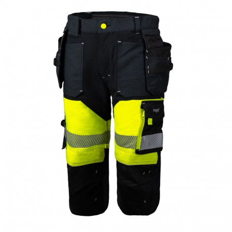 Rewelly ripptaskutega piraadipüksid must/Hi-vis kollane 50