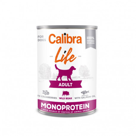Calibra Life Adult Wild Boar with Cranberries canned food for dogs 400g