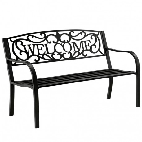 Metallist aiapink WELCOME, must, 127 cm