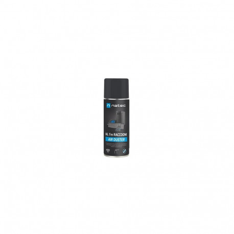 Compressed Air Duster - NATEC Raccoon 400ml for Cleaning Electronics - Black