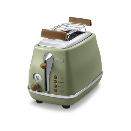 Toaster - DELONGHI Icona Vintage Toaster CTOV 2103.GR 900W, Defrost, Green