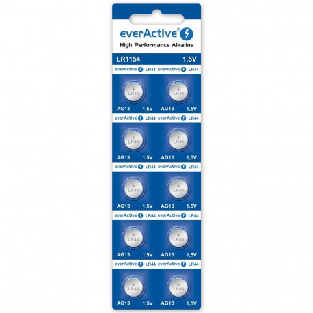 Battery - EverActive Alkaline G13 LR1154 LR44 Button Cell Battery, 10 pcs