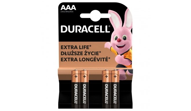 Battery - Duracell Basic LR03/AAA Alkaline Batteries, 4 pcs
