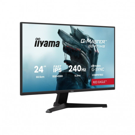 IIYAMA mängurimonitor G2471HS-B1 24inch kiire IPS G-Master Red Eagle FreeSync Premium / G-Sync Compa