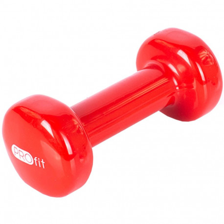 Profit vinüülhantel DK 4102 1kg, punane