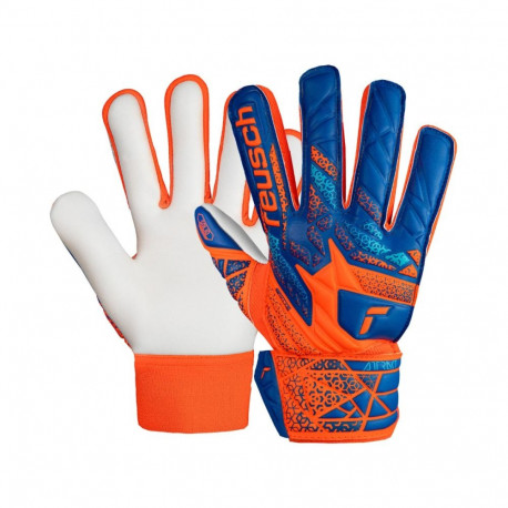 Rękawice bramkarskie Reusch Attrakt Starter Solid Finger Support Junior pomarańczowo-niebieskie 5472