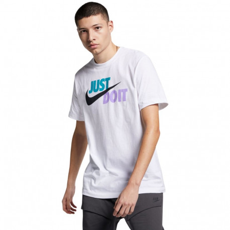 Meeste t-särk AR5006 101 Just Do It Swoosh M, valge