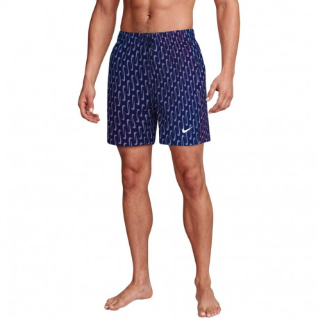 Nike ujumispüksid NESSG577 440 Breaker Swoosh Link Midnig XL, tumesinised-roosad-violetsed