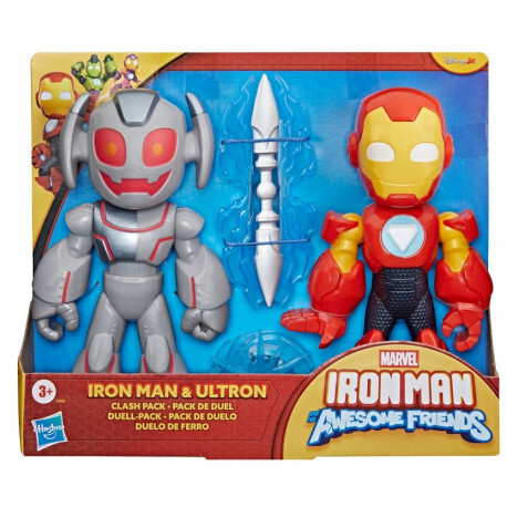 AVENGERS Iron Man and His Awesome Friends mängukomplekt Iron Man Ultron Clash pakk