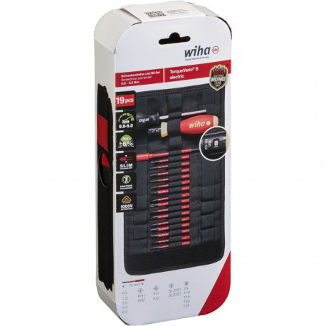Drehmoment-Schraubendreher Set TorqueVario-S electric (rot/gelb, 19-teilig, 0,8 - 5Nm)