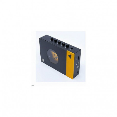 "WeAreRewind Amy Tragbarer Kassettenspieler mit Bluetooth, Black Yellow"