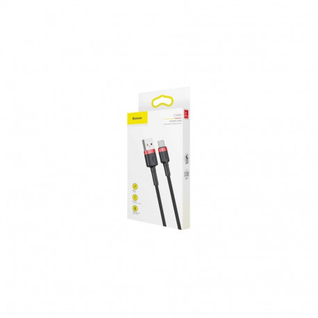 Baseus Type-C Cafule Cable 3A 1m Red + Black (CATKLF-B91)