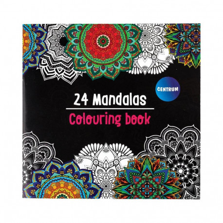 COLOURING BOOK MANDALAS 185X185MM 12SH