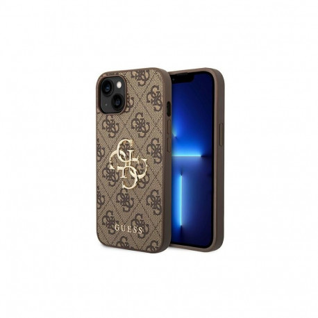 Guess Guess 4G Big Metal Logo Case for iPhone 14 - Brown