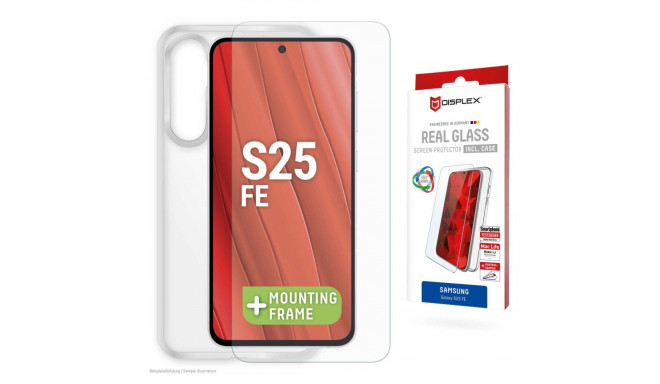 DISPLEX Real Glass S25 FE Screen Protector (2D) + Case
