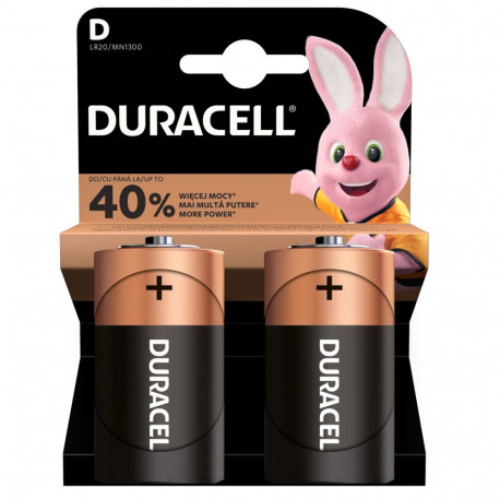Battery - Duracell LR20 D MN1300 1.5V Alkaline Batteries 2 Pack