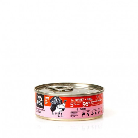 Cat Food - 3COTY Turkey with Krill Wet 80g Can, Allergy-Friendly