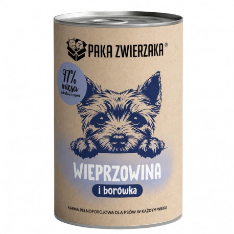 PAKA ZWIERZAKA märg koeratoit mono sealiha mustikatega 400g