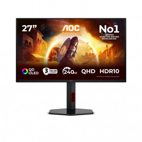 AOC monitor G4 Q27G4ZDR 67.3cm (26.5") 2560 x 1440 pixels Quad HD QD-OLED, must, punane