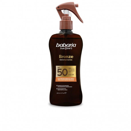 BABARIA pihustatav päikesekaitseõli Sun Lovers Bronze SPF50 200ml