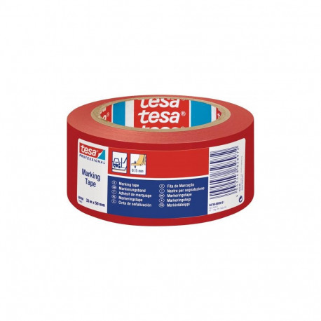 Ohuteip tesa punane 50mm x 33m (ohutusteip)