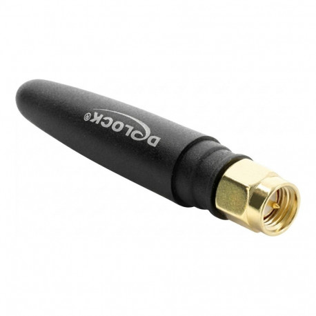 "Delock LTE Antenne SMA Stecker 1,82 dBi omnidirektional starr schwarz"