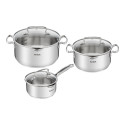 TEFAL kööginõude komplekt G719S674 Duetto+ roostevabast terasest nõudepesumasinas pestav kaasuga