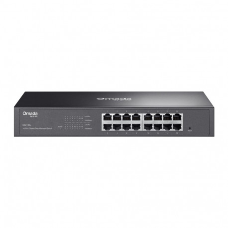TP-LINK Omada lüliti ES216G 16-pordiline gigabitine lihtsasti hallatav lauapealne/raki paigaldatav t