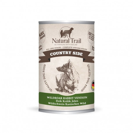 Dog Food - Natural Trail Country Side Wild Boar Rabbit Deer Wet 400 g