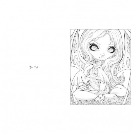 Coloring Book - Blue Angel Dragonling Coloring Book, 58 Illustrations, 128 Pages