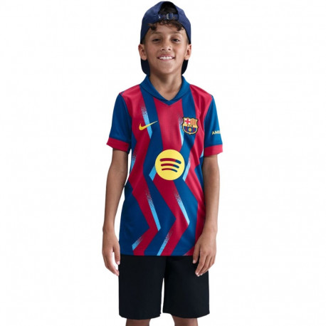 Nike laste t-särk FZ1307 432 FC Barcelona Stadium 25/26, tumesinine-punane